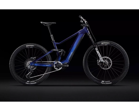 VTT électrique tout suspendu Unisexe OVERVOLT AM 10.8 Bleu Hexagonal
