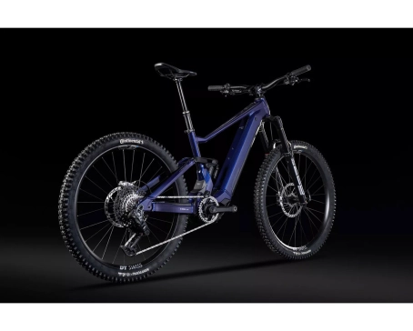 VTT électrique tout suspendu Unisexe OVERVOLT AM 10.8 Bleu Hexagonal